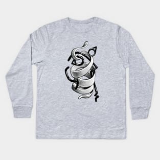 Ribbon Face Kids Long Sleeve T-Shirt